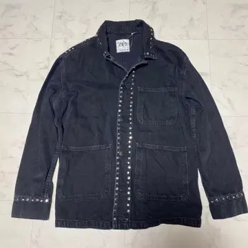 ZARA 스터드 블랙 데님 자켓