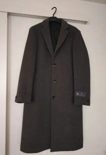 [새상품급] INHERIT 체스터 코트 S 차콜 그레이 울