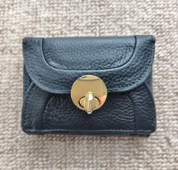 HASHIBAMI 뉴 라운드 형태 미니 지갑 블랙