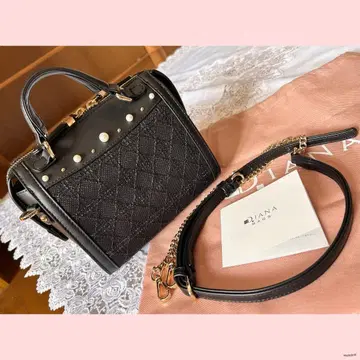 미사용 DIANA 다이애나 펄 포인트 미니 보스턴 BAG 블랙 겨울