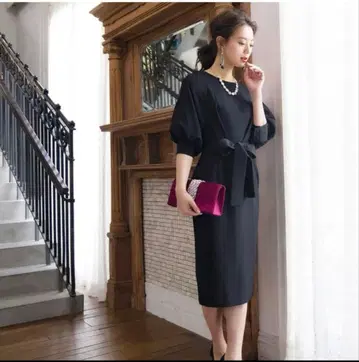 루일 에 부티크 벌룬 슬리브 원피스 블랙 M