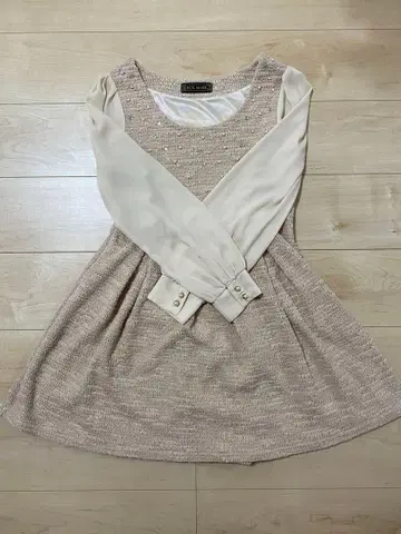 트위드풍 긴팔 원피스 세실 맥비 CECIL McBEE M 사이즈