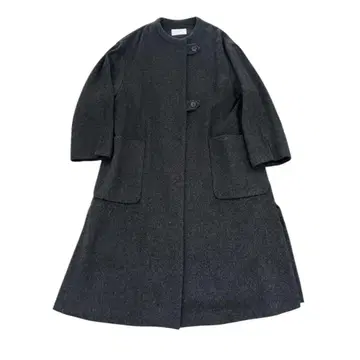 다크 그레이 롱 코트 울 계열