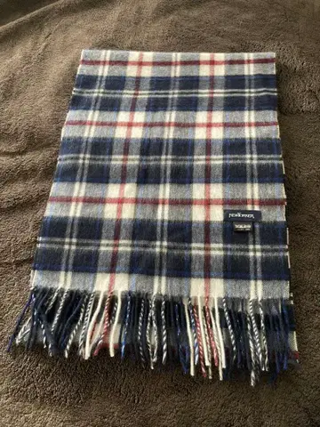 뉴요커 캐시미어 100% 네이비 체크