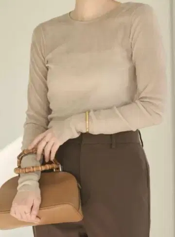 plage 플라주 Flocky Mesh 롱T