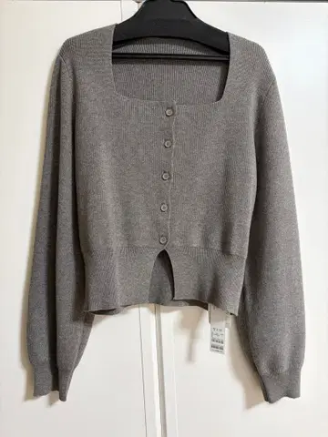 [ 시착만 한 상품 ] omekashi 스퀘어 넥 가디건