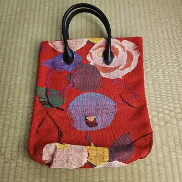 꽃무늬 핸드백 빨간색