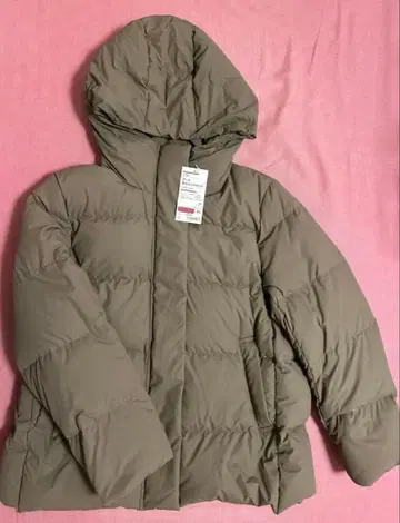 무인양품 여성용 다운 자켓 XL 후드 부착 브라운 새상품