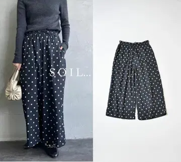 LUXE 구매 SOIL 소일 POPLIN DOT 와이드 이지 팬츠
