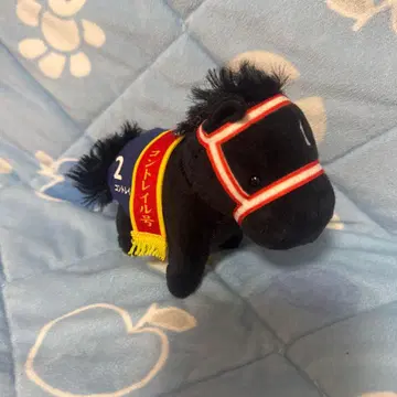 경주마 봉제 인형 블랙 넘버 2