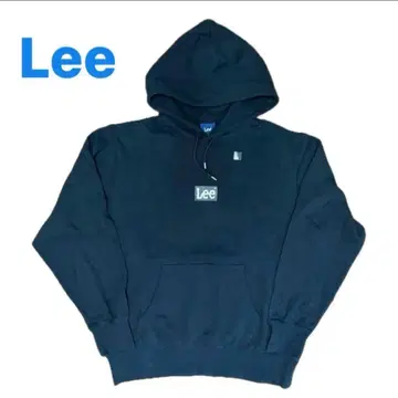 Lee 미니 로고 프린트 후드티 블랙 L 남성용 미사용 택 포함