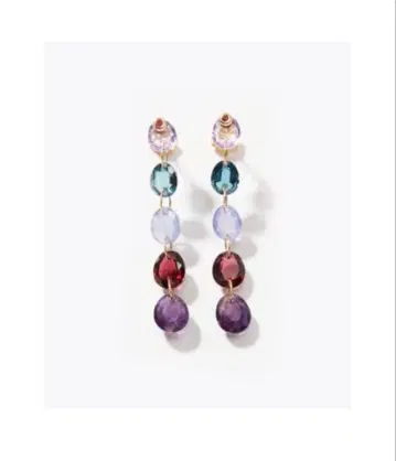 ARTIDA OUD [eden] K10 멀티 스톤 티어드롭 귀걸이