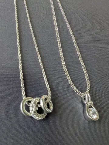 실버 목걸이 2개 세트