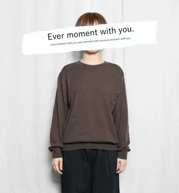 yonetomi 브라운 울 100% 니트 요네토미