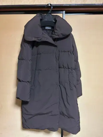 띠어리 럭스 숄카라 다운 코트 38 다크 브라운