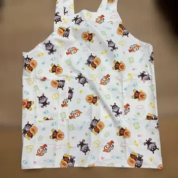 호빵맨 애니메이션 캐릭터 에이프런 화이트