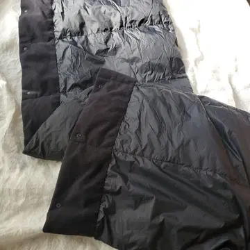 MUJI 포켓 다운 케이프 블랙