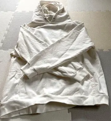 SHIPS ANY 크림 화이트 후드 부착 후드티 S 사이즈