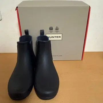 HUNTER 블랙 숏 레인부츠