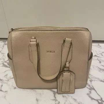 FURLA 베이지 가죽 핸드백