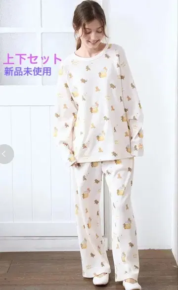 젤라또피케 허니 베어 패턴 룸웨어 세트