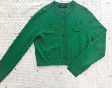 CABaN 코튼 캐시미어 크루넥 가디건 그린 XS
