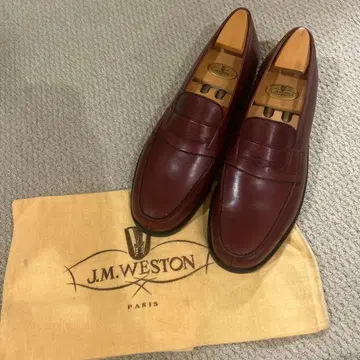 J.M. WESTON 브라운 신발 신발 키퍼 & 수납 가방 포함