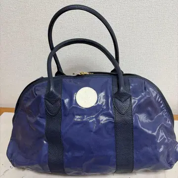 오로비안코 네이비 보스턴 백 화이트