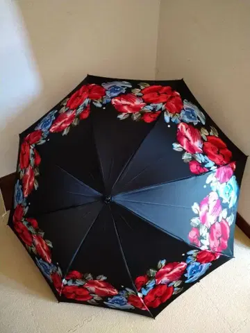 SONIA RYKIEL 꽃무늬 접이식 우산 블랙