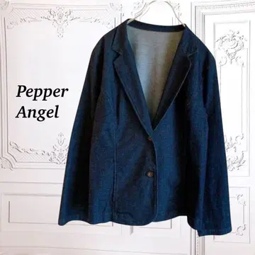 자켓 [Pepper Angel] [F] 다크 블루 데님풍 일본제