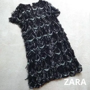 [레어] ZARA 총 스팽글 원피스 자라 무릎 기장 안감 있음