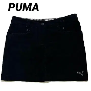PUMA 코듀로이 이너 팬츠 포함 블랙 스커트 M