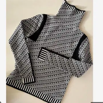 보틀넥 니트 브라운 블랙 2장 세트