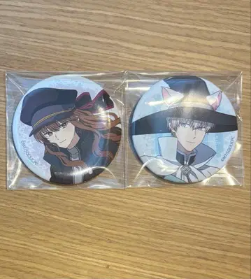 얼음 속성 남자와 쿨한 동료 여자 캔뱃지 세트