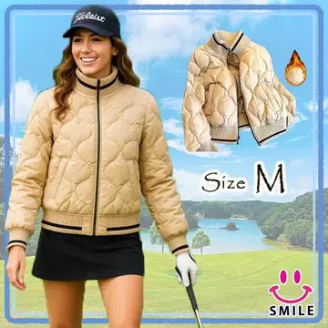 새상품 여성용 점퍼 겨울 아우터 방한 겨울 코디 골프 베이지 M