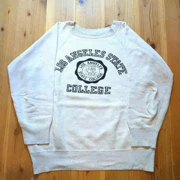 [ 레어 ] 60s 빈티지 맨투맨 오트밀 블랙 플로키