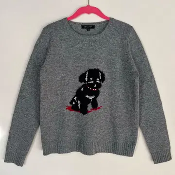 DUAL VIEW (듀얼뷰) 캐시미어 혼방 애니멀 자수 니트 40