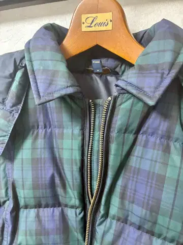 브룩스브라더스 여성용 다운 자켓 다운 코트 체크