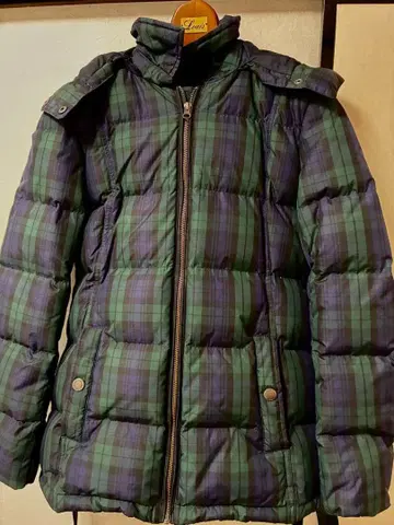 브룩스브라더스 다운 자켓 타탄 체크 새상품급 US S 사이즈
