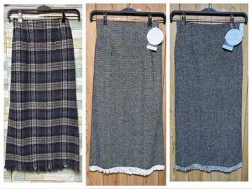 아베일 두꺼운 원단 스커트 3세트