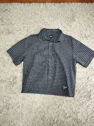 MSG 반팔 체크 셔츠