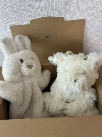 토끼 퍼펫 드래곤 봉제 인형 2세트