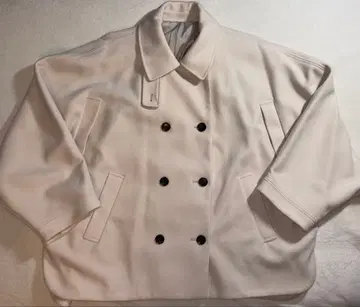 Heather 아이보리 울리 테크 2WAY 미들 케이프 코트