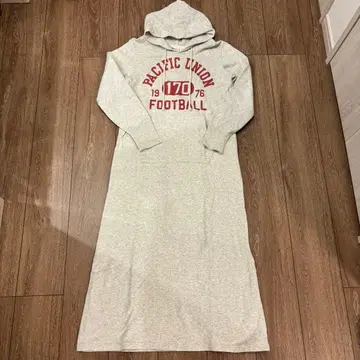 후드 부착 롱 맨투맨 원피스