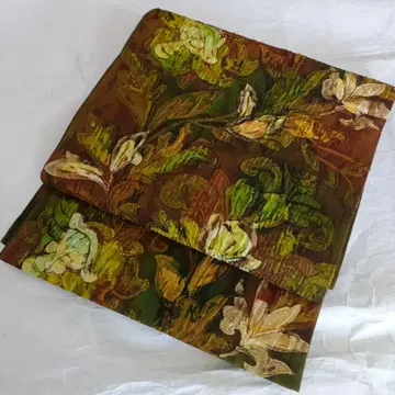 새상품급 고급 후쿠로 오비 시보리 로우케츠 염색