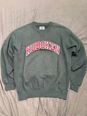 90s RUSSELL 맨투맨 PRO Cotton 블랙 페이드