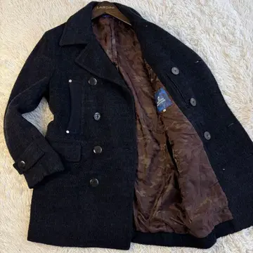 (새상품급) 마우리치오 발다사리 울 피코트 보아 안감 카모플라주