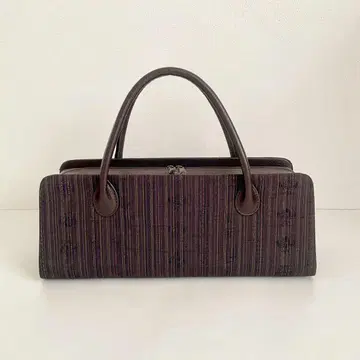 일본 의류 백 가로 긴 리큐 백 순수 실크 천연 가죽 일본제