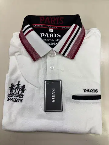 새상품 PARIS 화이트 피케 셔츠 LL
