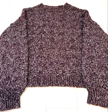 미착용 새상품 nano universe 굵게 짠 니트 퍼플 익명 배송